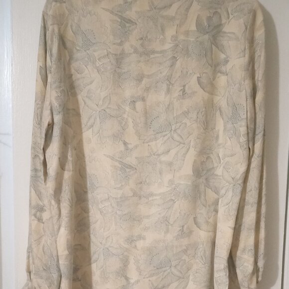 Liz Clairborne women's top size 8 multicolor flower prints long sleeves workwear - Picture 5 of 5